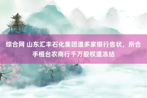 综合网 山东汇丰石化集团遭多家银行告状，所合手桓台农商行千万股权遭冻结