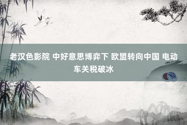 老汉色影院 中好意思博弈下 欧盟转向中国 电动车关税破冰