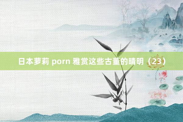 日本萝莉 porn 雅赏这些古董的晴明（23）