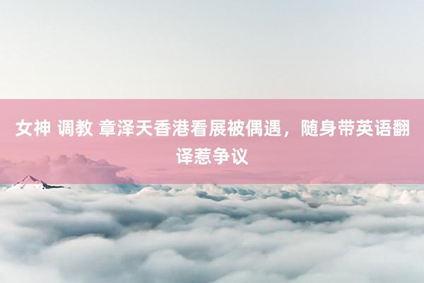 女神 调教 章泽天香港看展被偶遇，随身带英语翻译惹争议